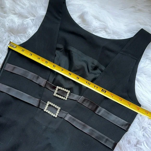 Rimini • Sexy Black Side Slit Vintage Evening Gown - Picture 13 of 16